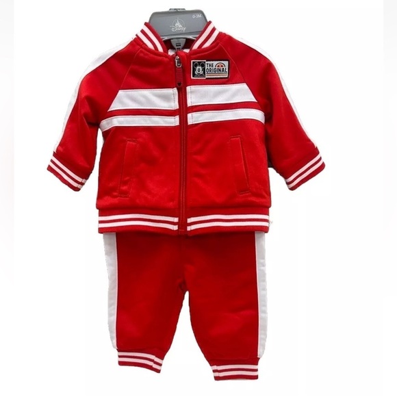 Mickey Mouse Disney 1928 The Original Baby Track Suit Jacket Pants Set 0-3Mo NEW - Picture 1 of 2